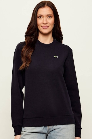 Lacoste Women's Relaxed Fit Crew Neck Cotton Sweatshirt Kadın Rahat Kesim Sweatshirt Lacivert Lacivert