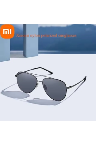 Xiaomi Mijia Nylon Pro Aviator Polarize Güneş Gözlüğü Uv400 Sus304 Paslanmaz Çelik Çerçeve 22gr 8 Katmanlı Oar Anti-reflektif Film Siyah