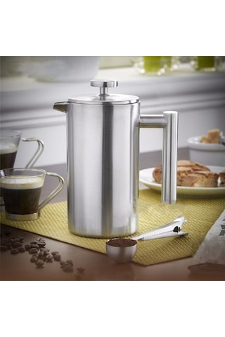 350 Ml Çift Duvar Kahve Basın Makinesi Cafetiere Çaydanlık Piston Filtre Kupa Yeni