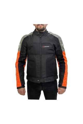 Venom Erkek Dynamic Siyah Gri Turuncu Motosiklet Montu 4 Mevsim Kalıplar Dardır Büyük Sipariş Veriniz