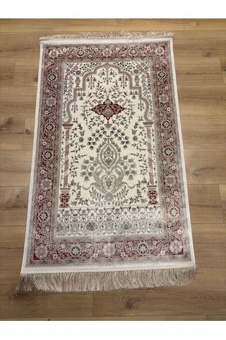 Tuğra İpek Seccade Halı %100 Bambu Doğal İplik 80x125 Cm
