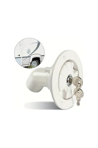 Boatshop1 1 Adet Beyaz Karavan Ve Kampçı Yerçekimi Su Girişi Abs Malzeme Uyumlu Kilitlenebilir Dolgu Portu Sızdırmaz Sistem Dayanıklı Tatlısu Tankları Parçaları