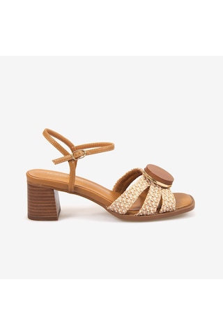 Noa Harmon Kadın Ayarlanabilir Kayışlı 5cm Topuklu Sandalet 10287 Multi-tan