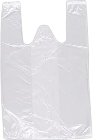 Tek Kullanımlık Market Atlet Torba Poşet - Orta Boy - Şeffaf - 200 Adetlik 5 Rulo / 1000 Torba
