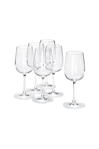Beyaz Şarap Kadehi, Cam, 32 Cl, 6 Adet Beyaz