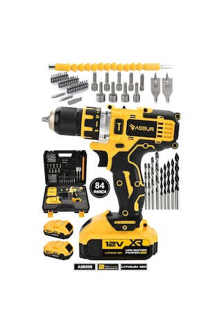 Assur ASR008 12V Çift Akülü Vidalama Sarı