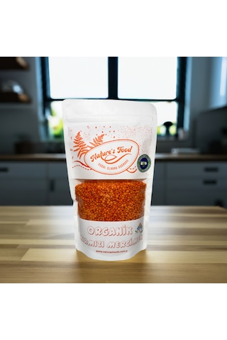 Organik Kırmızı Mercimek 500gr Pestisit Analizli Organik Sertifikalı
