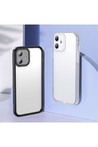 Baseus Apple Uyumlu iPhone 12 Mini Kamera Lens Koruyuculu Frame Kilif 155800175 - Renk / Siyah