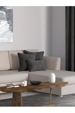 Br Perle Home Daily Series Gri Renk Kırlent Yastık Kılıfı Gri