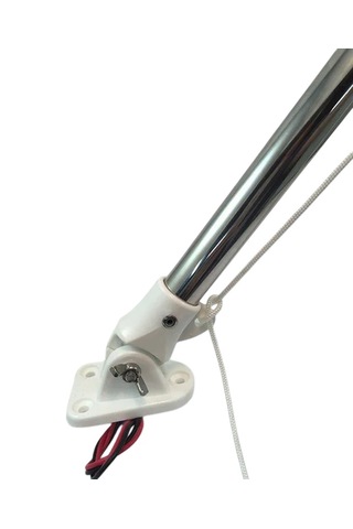 Tekne Bayrak Direği. 50cm. Reflektörlü. Seyir Feneri Kombine Set