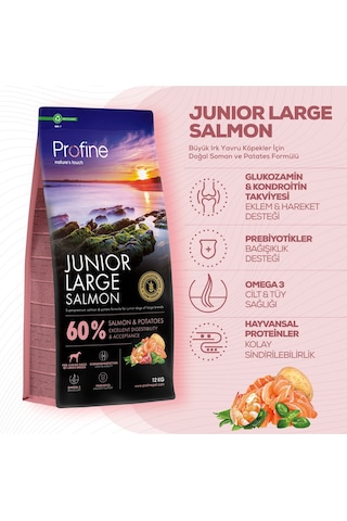Profine Glutensiz Somonlu Büyük Irk Yavru Köpek Maması 12 Kg