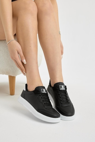Tonny Black Hafif Faylon Taban Bağcıklı Unisex Siyah Beyaz Günlük Spor Ayakkabı Tbprf015 Siyah Beyaz