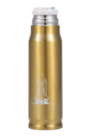 Ruicoo Termos Çelik 500ml Vakum Yalıtımlı Seyahat Bardağı - Sıcak Soğuk Koruma Altın