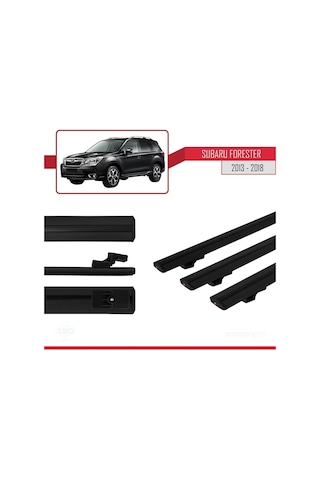 Subaru Forester 2013-2018 Arası İle Uyumlu Basic Model Ara Atkı Tavan Barı Siyah 3 Adet