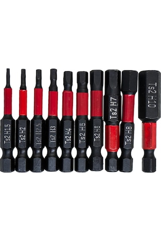 6502 Manyetik Allen Bits Uç Seti 1.5-10mm 11 Parça