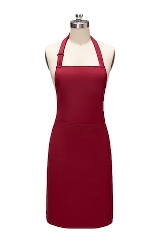 Springsun "çok Amaçlı Polyester Önlük - Ayarlanabilir Boyun Askılı Ve 2 Cep İle Mutfak, Bbq, Restoran İçin" Kırmızı