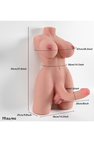 River World 9 Kg Lık Yarım Vücut Trans Va Jina Pe Nis Mastürbatör