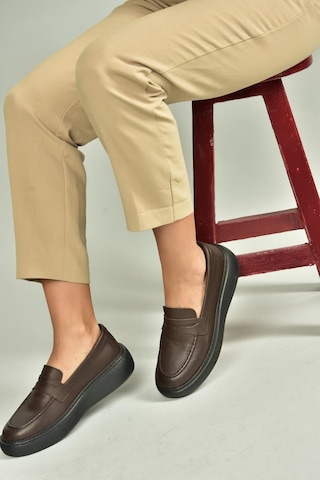 Fox Shoes U555026103 Kahverengi Hakiki Deri Günlük Kadın Ayakkabı Kahverengi-hakiki Deri