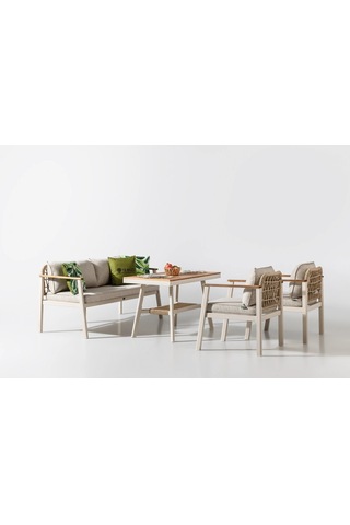 Onyx Midi Bahçe & Balkon Oturma Grubu Krem