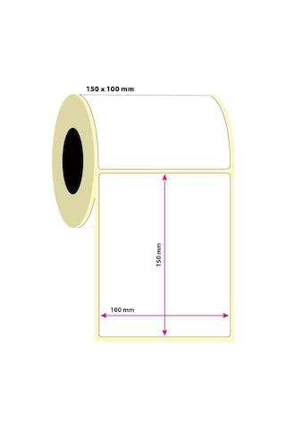 150x100 Termal Etiket 5 Rulo 1250 Adet Diğer