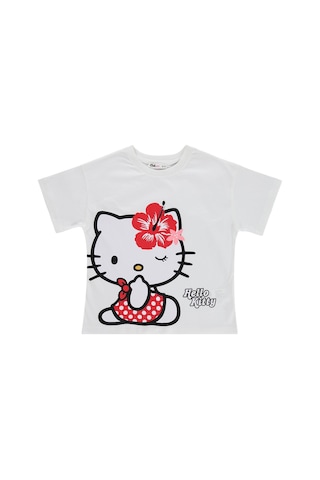 Hello Kitty 6-9 Yaş Tişört - Kırık Beyaz