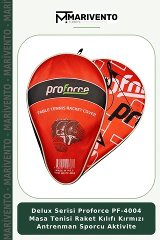 Delux Serisi Proforce Pf-4004 Masa Tenisi Raket Kılıfı Kırmızı Antrenman Sporcu Aktivite