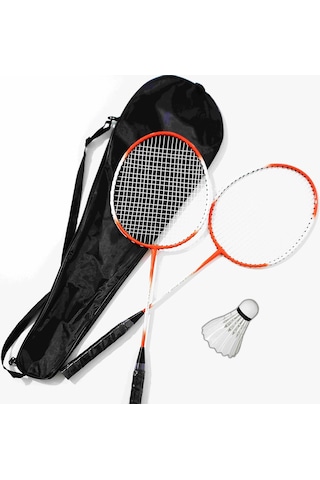 Çantalı Pro Badminton Seti 2 Adet Badminton Raketi 1 Adet Badminton Topu Pro Badminton Set