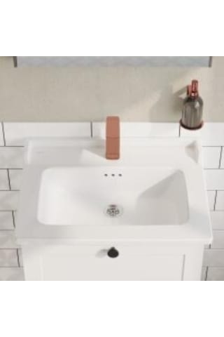 Vitra Integra Classic Etajerli Lavabo 7000b003-0001 Dikdörtgen - 60x46 Cm - Tek Armatür Delikli - Su Taşma Delikli - Beyaz Diğer