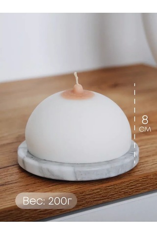 Ivamed Doğal Dekoratif Balmumu Mum Meme Göğüs 220895406 Sütlü