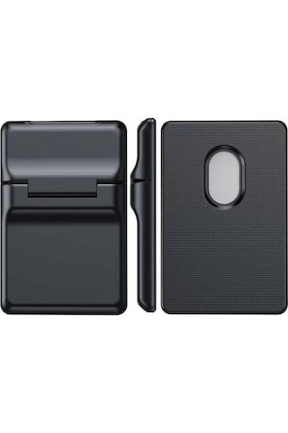 Sade Tasarımlı 2 Hazneli Pu Magnetik Standlı Kartlık Crd-05