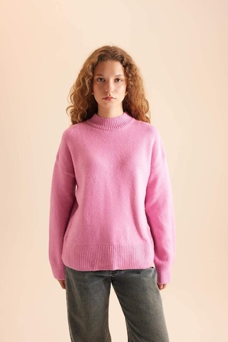 DeFacto Oversize Geniş Kalıp Yarım Balıkçı Yaka Triko Kazak R6044AZNSPN46 Pembe