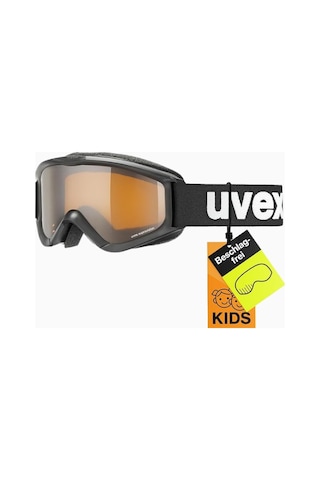 Uvex Speedy Pro Çocuk Gözlüğü Buğulanmaz Ve %100 Uv Koruma Kayak Gözlüğü Siyah / Lazer Altın Standart