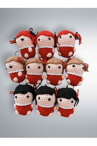 Amigurumi Anahtarlık 7-8 Cm Sevimli El Örgüsü Hediyelik Anahtar Ve Çanta Aksesuarı 08596404