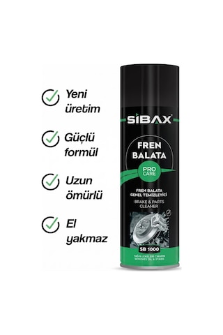 Sibax Sb1000 Fren Balata Temizleyici Sprey 500 Ml. 3 Ad.