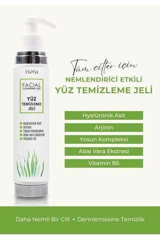 Hyalüronik Asit, Aloe Vera Ve Yosun Kompleksi Içerikli Nemlendirici Yüz Temizleme Jeli 200 Ml