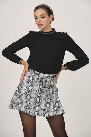 Shahiqa Kadın Desenli Volanlı Etek