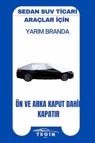Audi A3 2012 - 2020 Sedan Uyumlu Solarblock Yarım Araba Brandası
