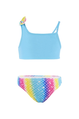 Denokids Deniz Kedisi Kız Çocuk Bikini Çok Renkli