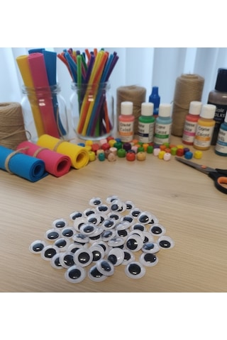 1 Cm Oynar Göz 25'li Paket Hobi, Amigurumi Ve El Yapımı Ürünler İçin