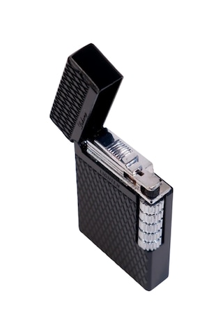 Black Martin Soft Flame Desenli Siyah Metal Çakmak - Tr9279