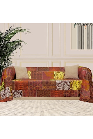 Latuda Concept Softmicro Etnik Desenli Boho Koltuk Örtüsü, Tv Battaniyesi 180 x 300 CM