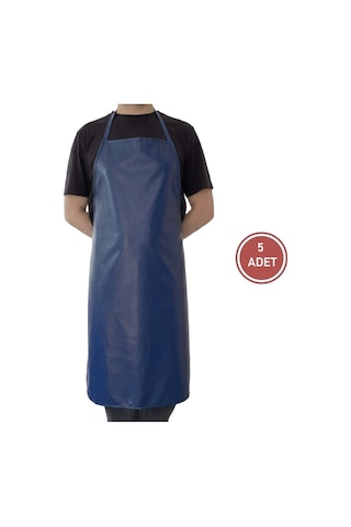 5 Adet Su Geçirmez Ve Leke Tutmaz İş Önlüğü 70x120 Cm Lacivert Renk