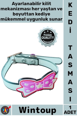 Tasma Konforlu Ayarlanabilir Yumuşak Antibakteriyel Dayanıklı Şık Evcil Hayvan Silikon Kedi Tasması