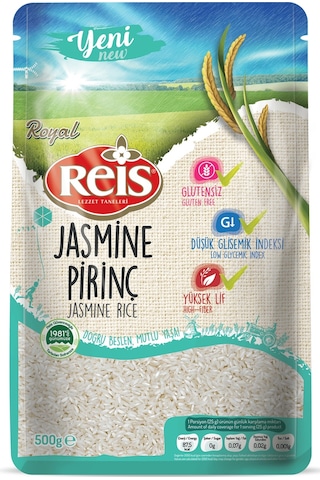 Reis Royal Yüksek Lif Düşük Glisemik İndekse Sahip Glutensiz Jasmine Pirinç 500 G