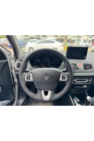 Fluence Araca Özel Direksiyon Kılıfı Nokta Düz Siyah