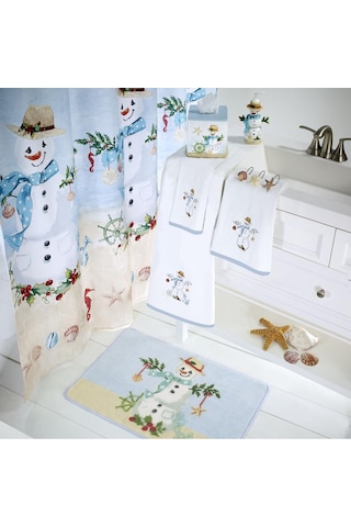 Avanti Linens Coastal Snowman Collection Sabunluk/losyon Pompası, Çok Aşamalı 000 Açık Krem