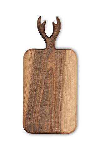 Yekpare Masif Ahşap Sunum Tahtası Kesme Tahtası Ceviz Medium 2