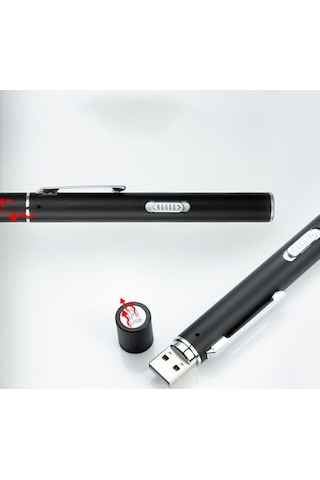 Işık Kalemi Fener Kalem Işıklı Kalem Yaka Kalemi Doktor Kalem Siyah