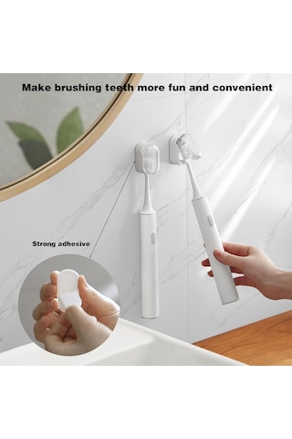 Diş Fırçası Tutucu 4'lü Paket, Toz Geçirmez Elektrikli Diş Fırçası Tutucu Duvara Monte Kendinden Yapışkanlı Diş Fırçası Tutucu Diğer