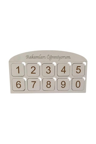 Rakamları Öğreniyorum İsim Yazılabilen Ahşap Rakam Panosu